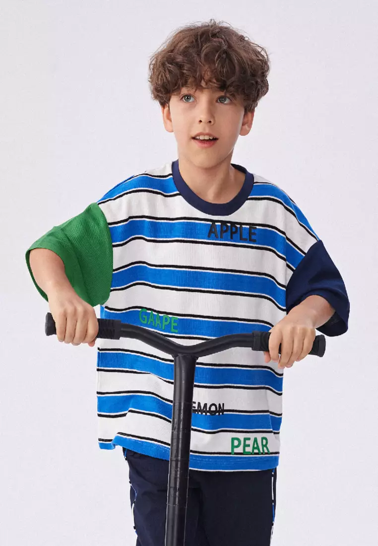 Multi-Color Rugby Short Sleeve T-Shirt