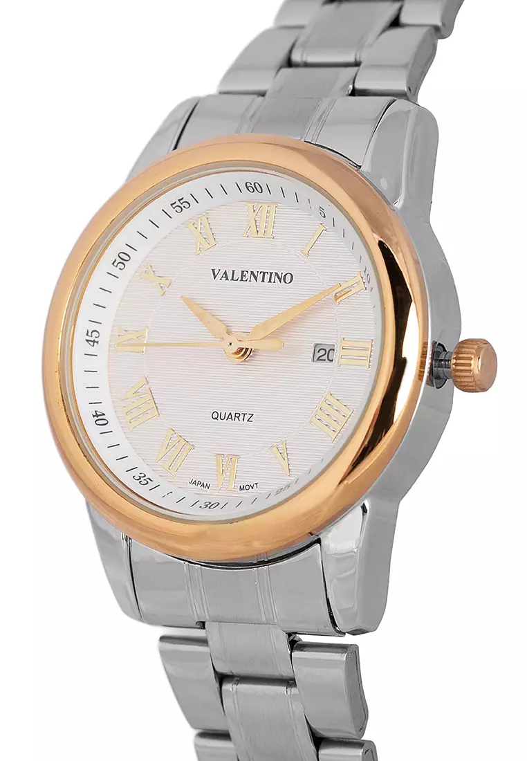 Analog Watch 20122300-Gold Ring-Wht Dl