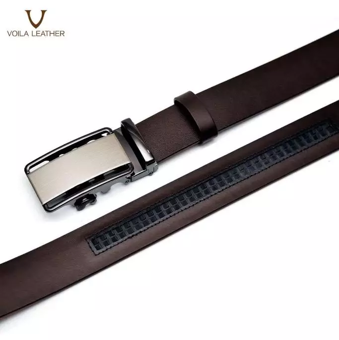 Genuine Leather Men’s Belt Voila Evans Brown