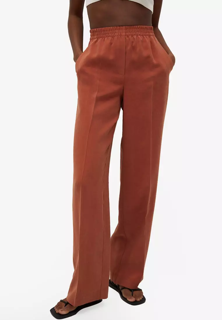 Buy Mango Flowy Straight-Fit Trousers 2025 Online ZALORA Philippines