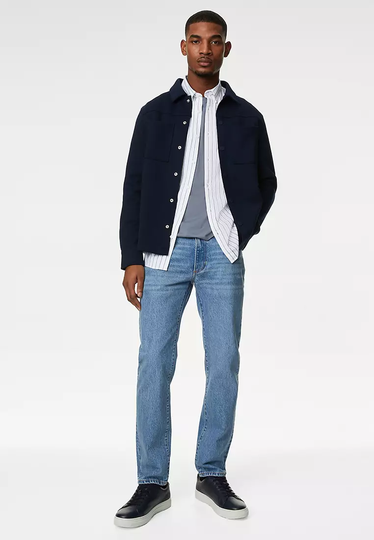 Pure Cotton Striped Oxford Shirt