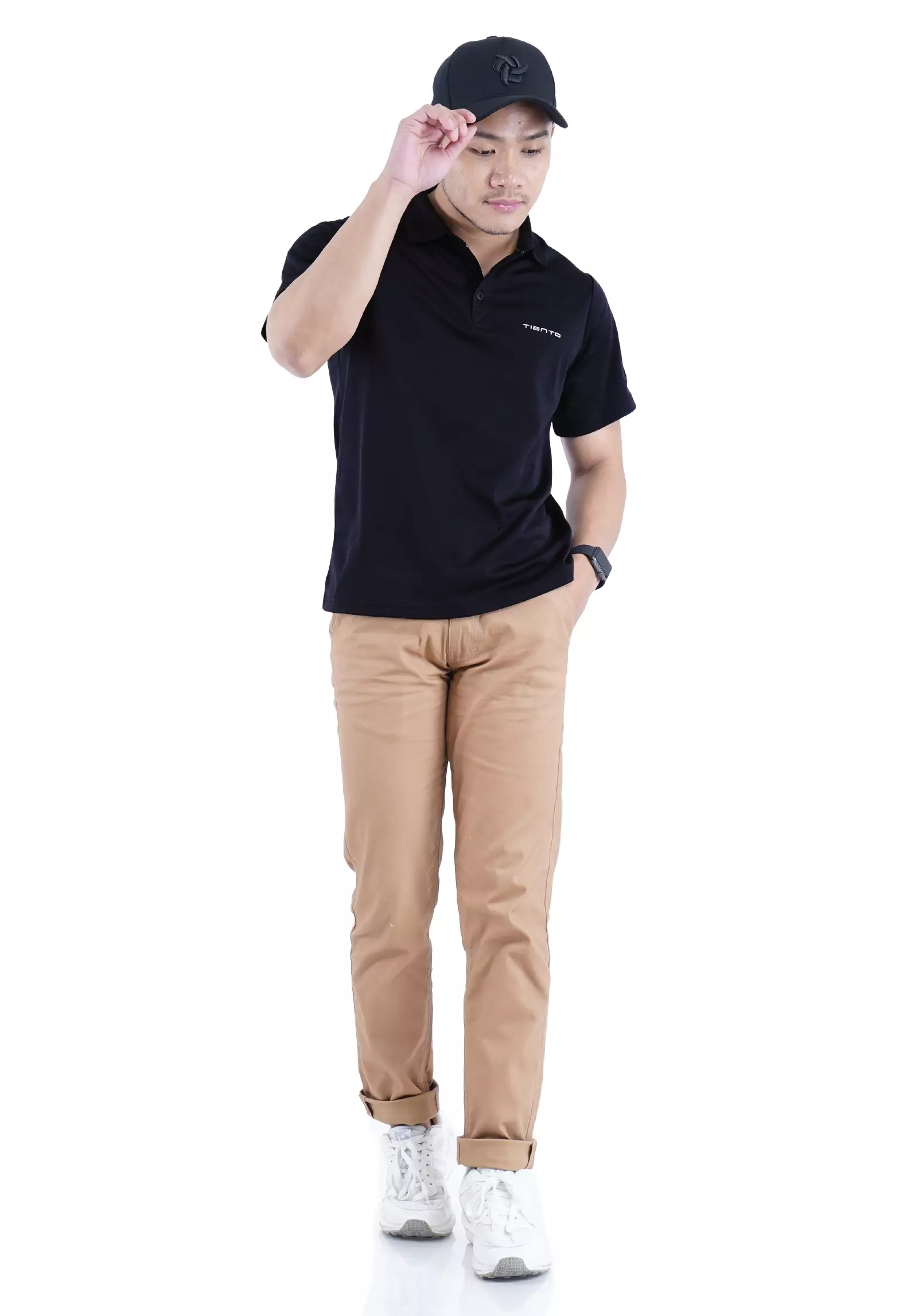 Tiento Baju Golf Pria Polo Shirt Pakaian Olahraga Lengan Pendek Kaos Kerah Pique
