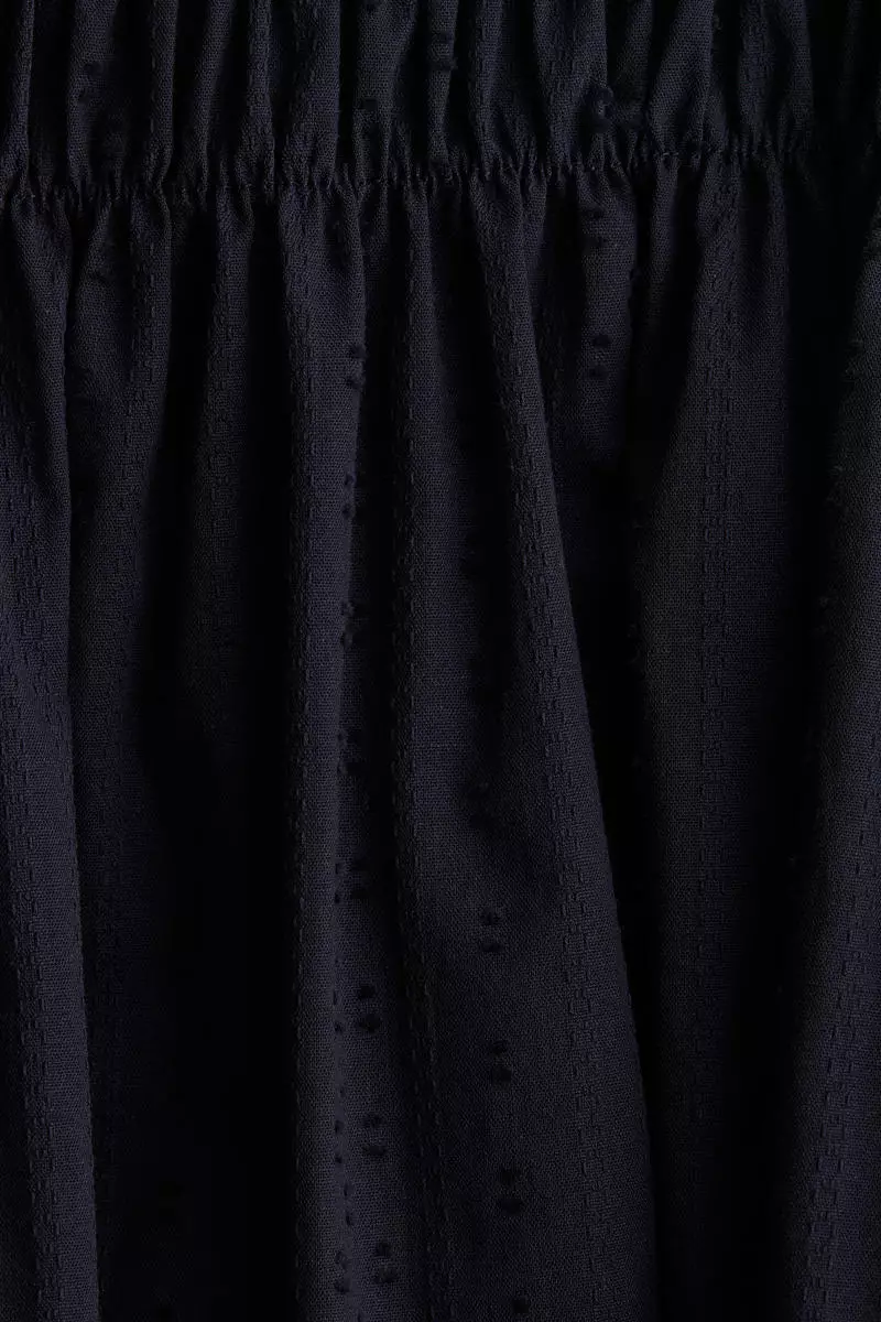 Smocked cotton strappy dress