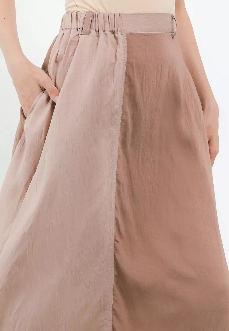 Elastic-Waisted Long Skirt Alaia Cut&Sew