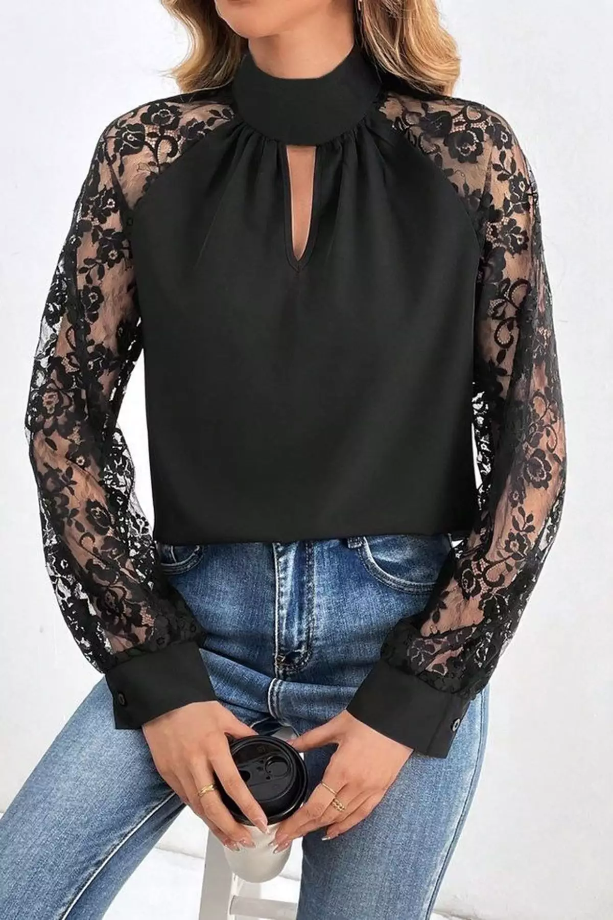 Lace Sleeve Blouse