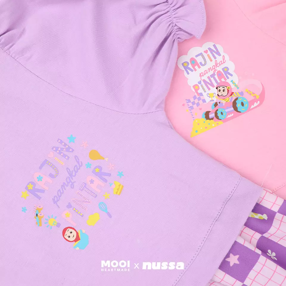 Mooi x Nussa Dress Anak Perempuan Rarra Dress - Lilac