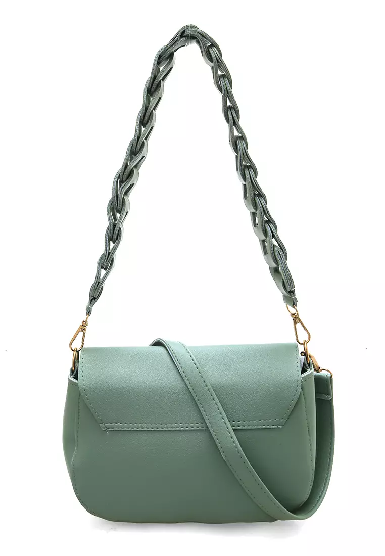 Lika Tas Two Ropes Wanita Design Simple High Quality Premium - Soft Green
