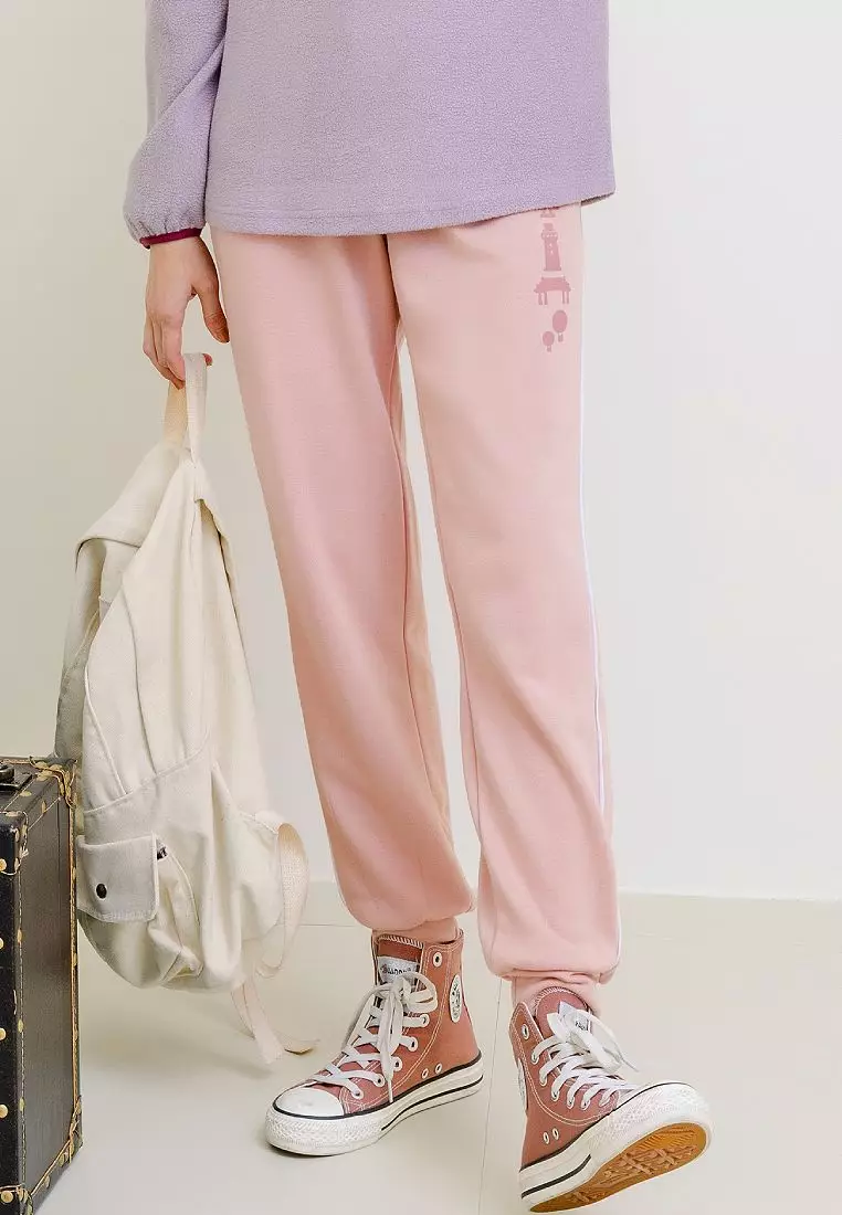 HELLO KITTY Taiwan Print UV-Protection Colorblock Jogger Pants for Women [KB1442]