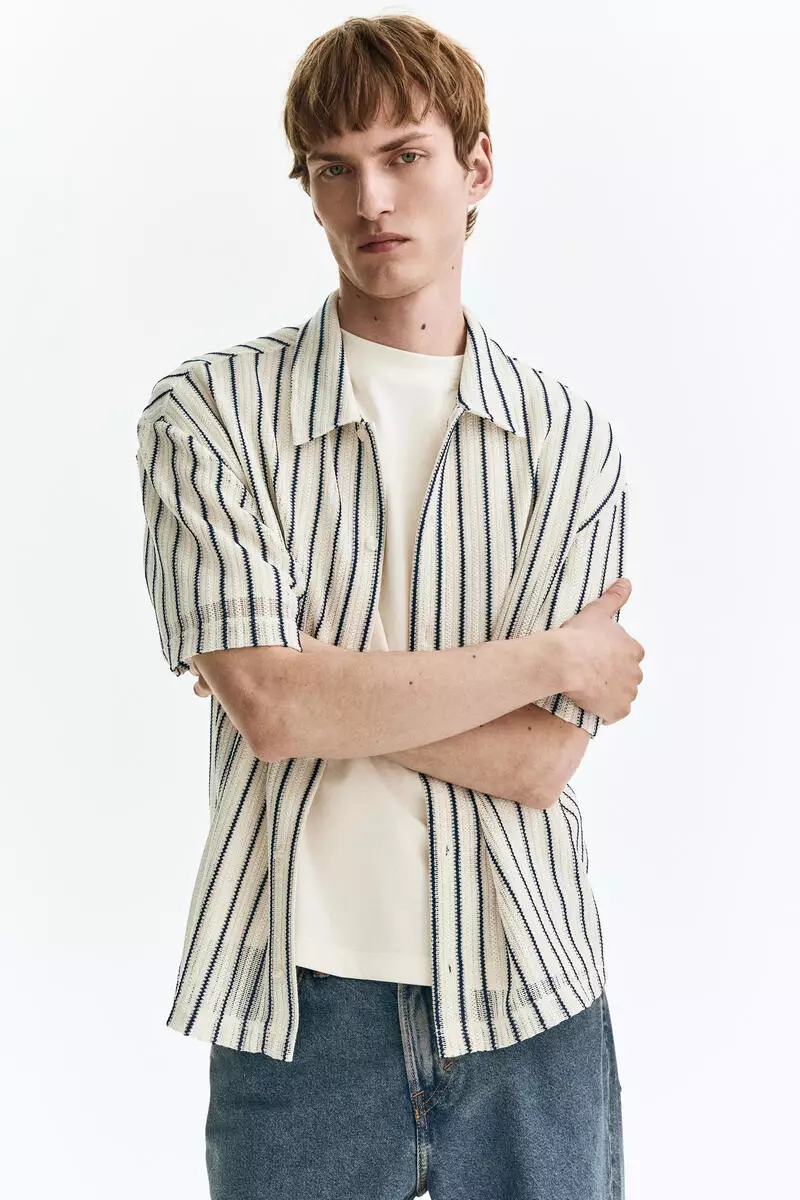 Regular Fit Textured-knit shirt