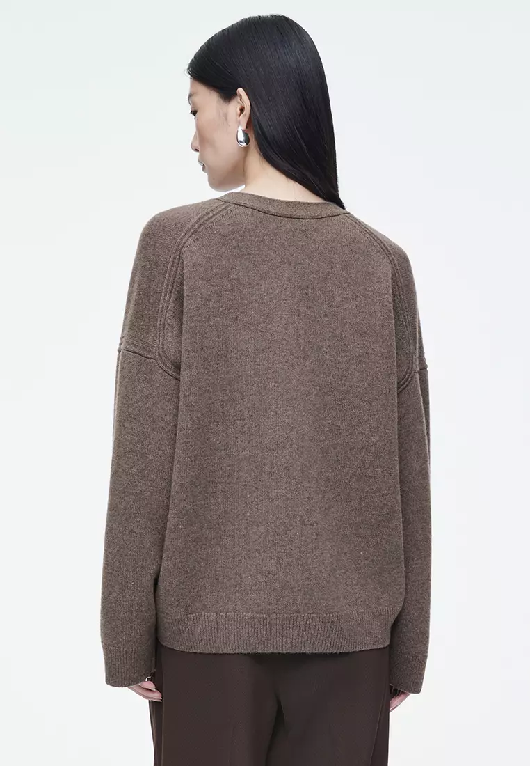 Merino Wool V-Neck Cardigan