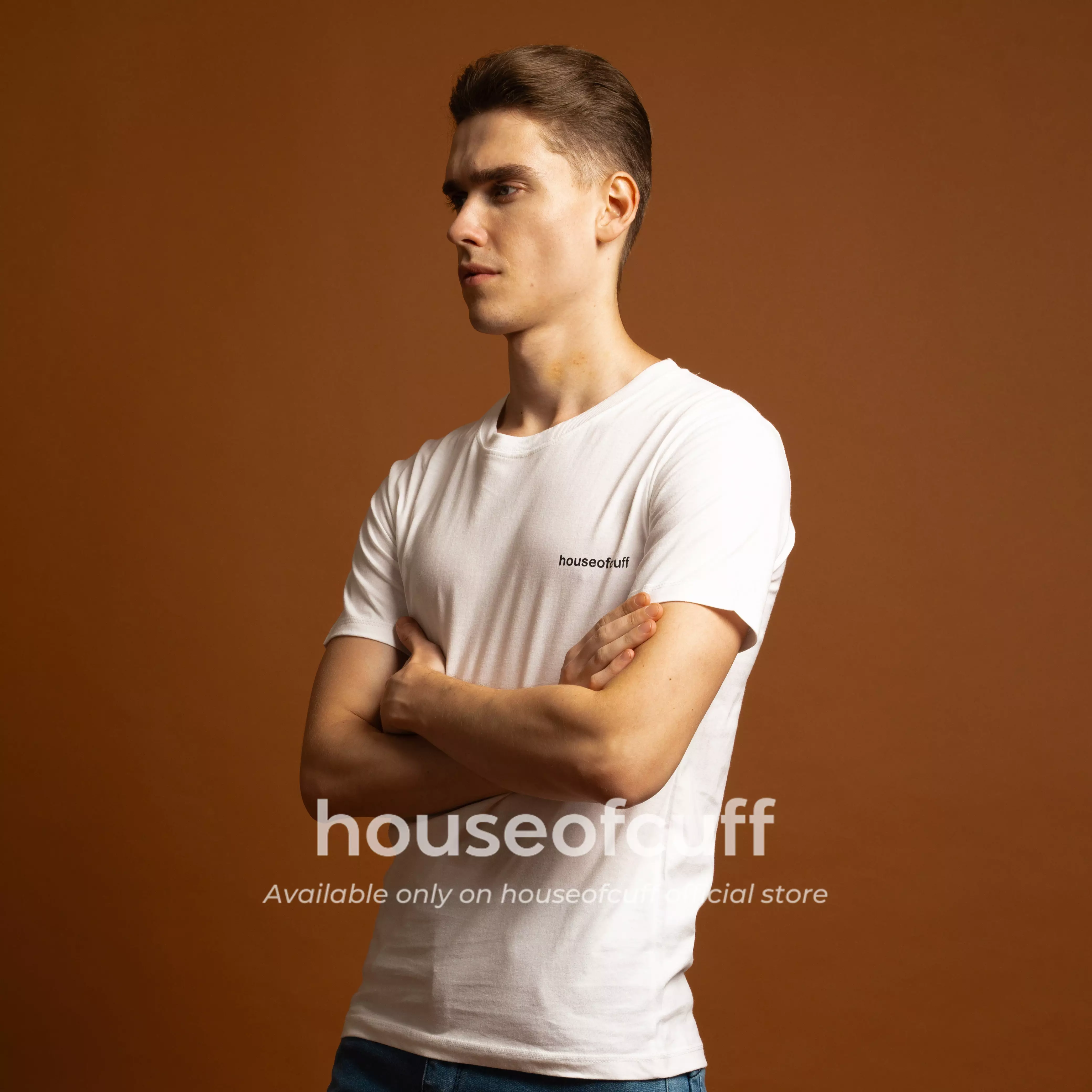 Houseofcuff Kaos Lengan Pendek Katun Kombed 30s Garuda Alpa Putih