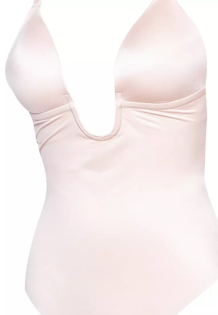 Buy Spanx Plunge Low Back Thong Body - Champagne Beige
