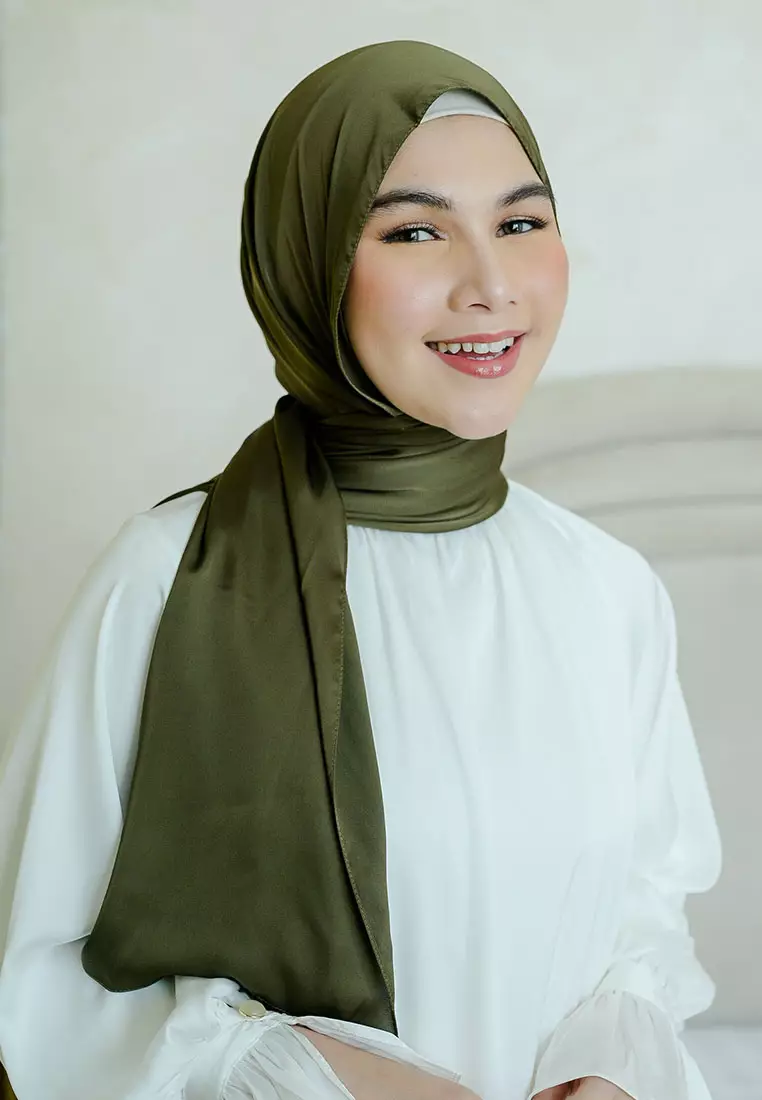 Shadeera Silk Shawl Dark Olive (Lozy x Shadira)
