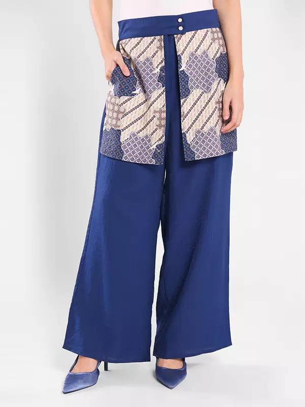 Minimal - Rumi - Celana Batik Parang - Blue Warna Blue