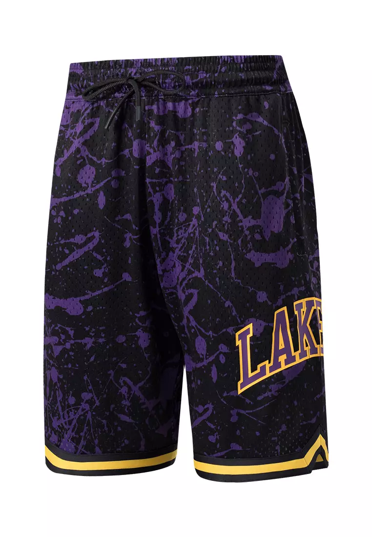 Drops All Over Print Los Angeles Lakers Regular Fit Mens Basketball Shorts