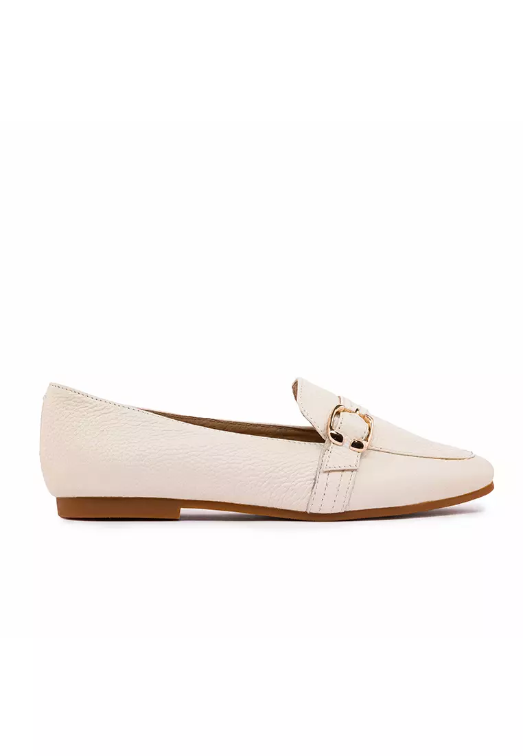 Discount on Bibo  shoes - SKU: Vera Leather Loafers Flats