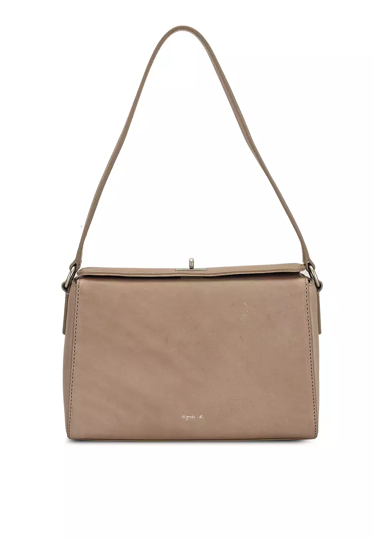 Jual Agnès B. Rectangular Leather Shoulder Bag Original 2024 | ZALORA ...