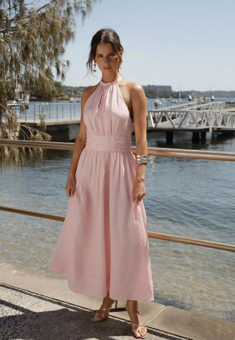 Miami Gathered Neck Hemp Dress