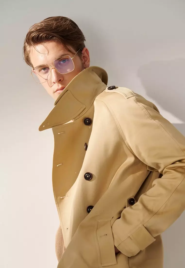Khaki Motocycle Trench Coat