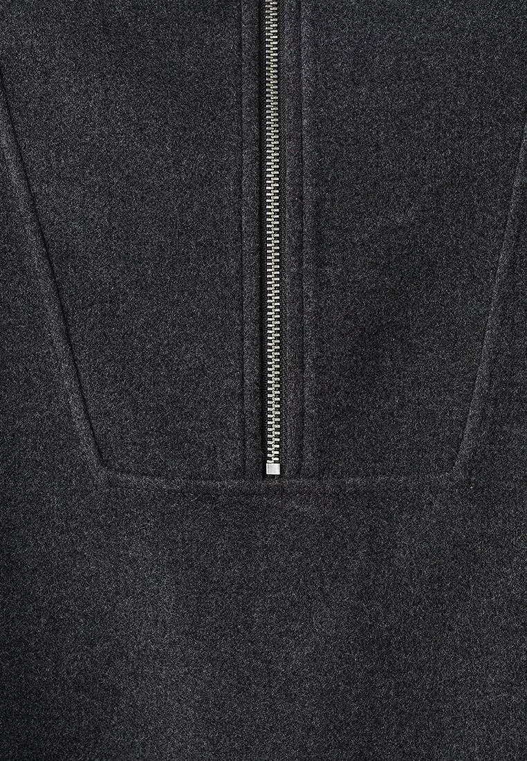 Turtleneck Sweatshirt with Zip