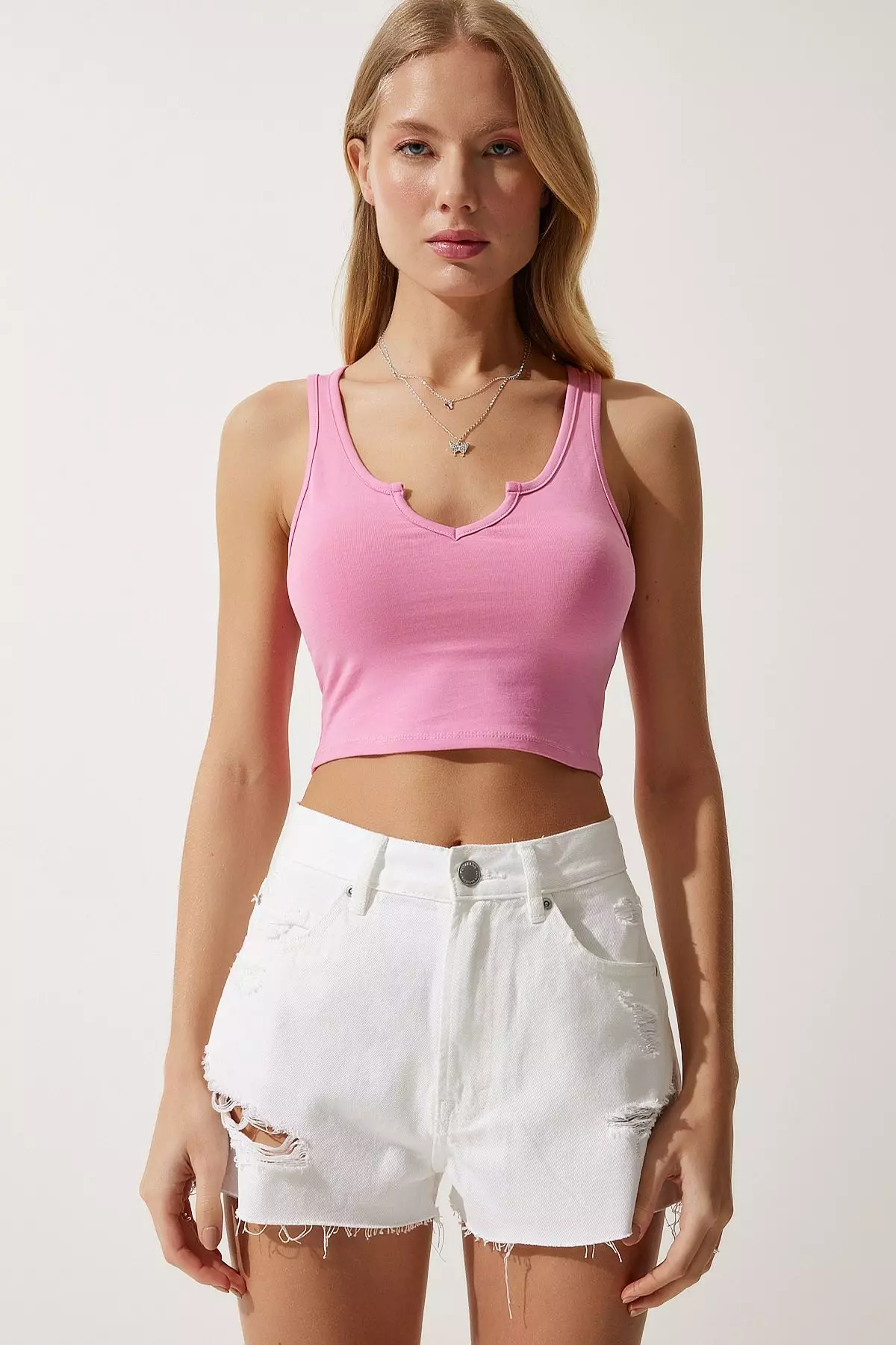 Notch Crop Tank Top