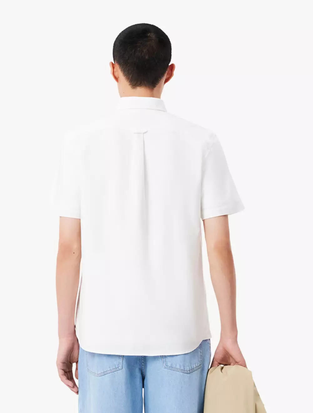 Regular Fit Short Sleeved Oxford Shirt - White - White