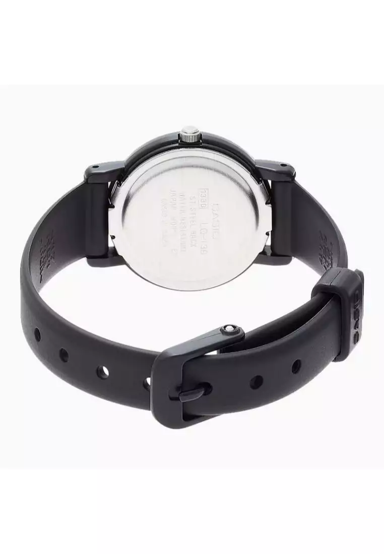Women's Analog Watch LQ-139BMV-1BL Mini size Black Resin Band Ladies Watch
