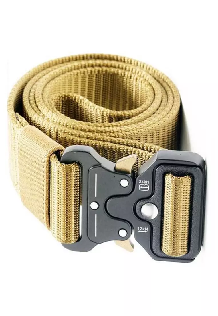 Jhoseph Tali Ikat Pinggang Pria 125 Cm Casual Stylish Army Military Material Nilon ORIGINAL - Khaki