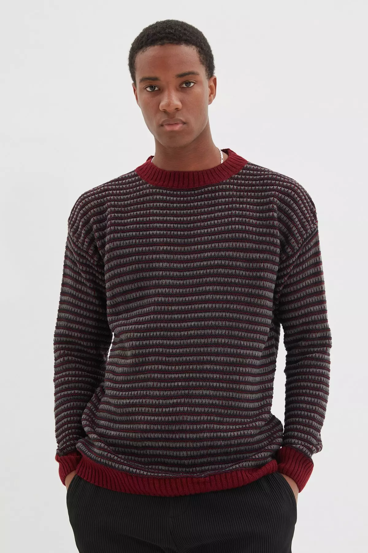 red pullover sweater men