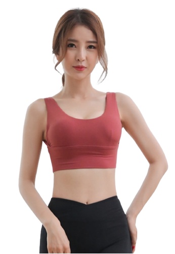 Trendyshop pink Quick-Drying Yoga Fitness Sports Bras 1BEE8US6CEA107GS_1