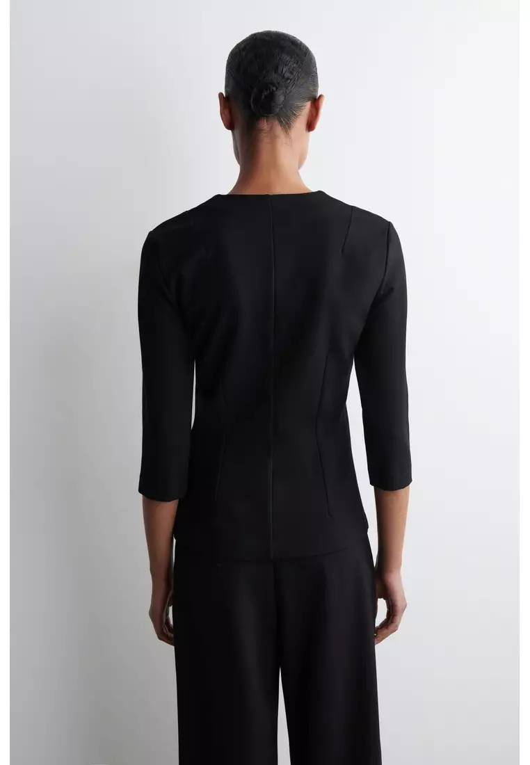 JERSEY V-NECK TOP