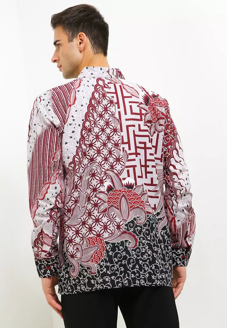 Adelio Shirt Kemeja Batik Katun Trikot Lengan Panjang
