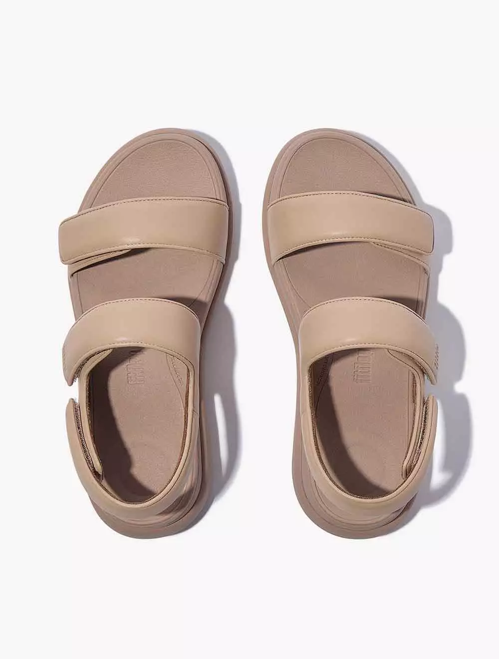 Fitflop F-Mode Go Adjustable Flatform Back-Strap Sandals - Classic Beige