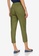 United Colors of Benetton green Cropped Sweatpants in Pure Linen 08685AAE96AB65GS_2