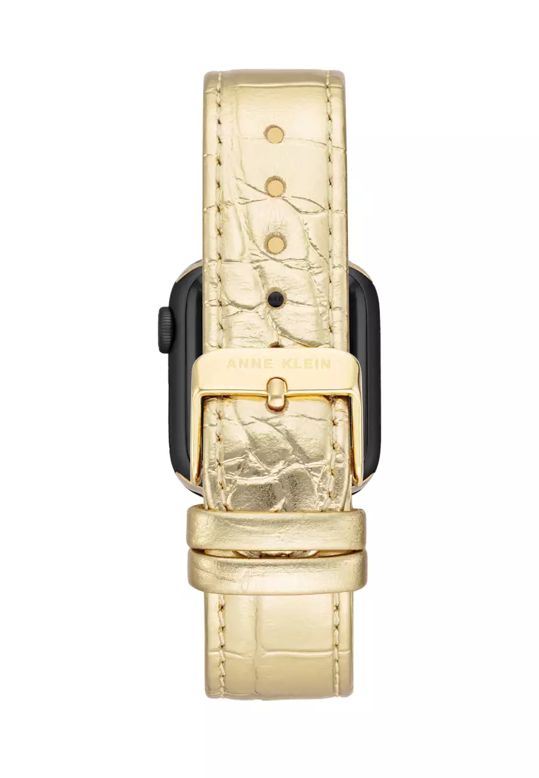Anne Klein Wearable Band for Apple Watch 38/40/41mm  in gold croco leather AKW1060GPGD380