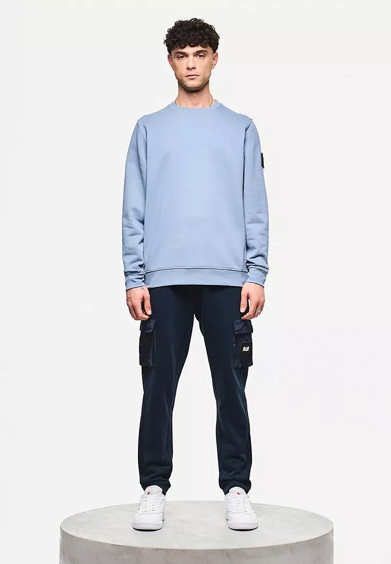 MENS BLUE SHADOW THUNDER CREW WITH PARACHUTE BINDING