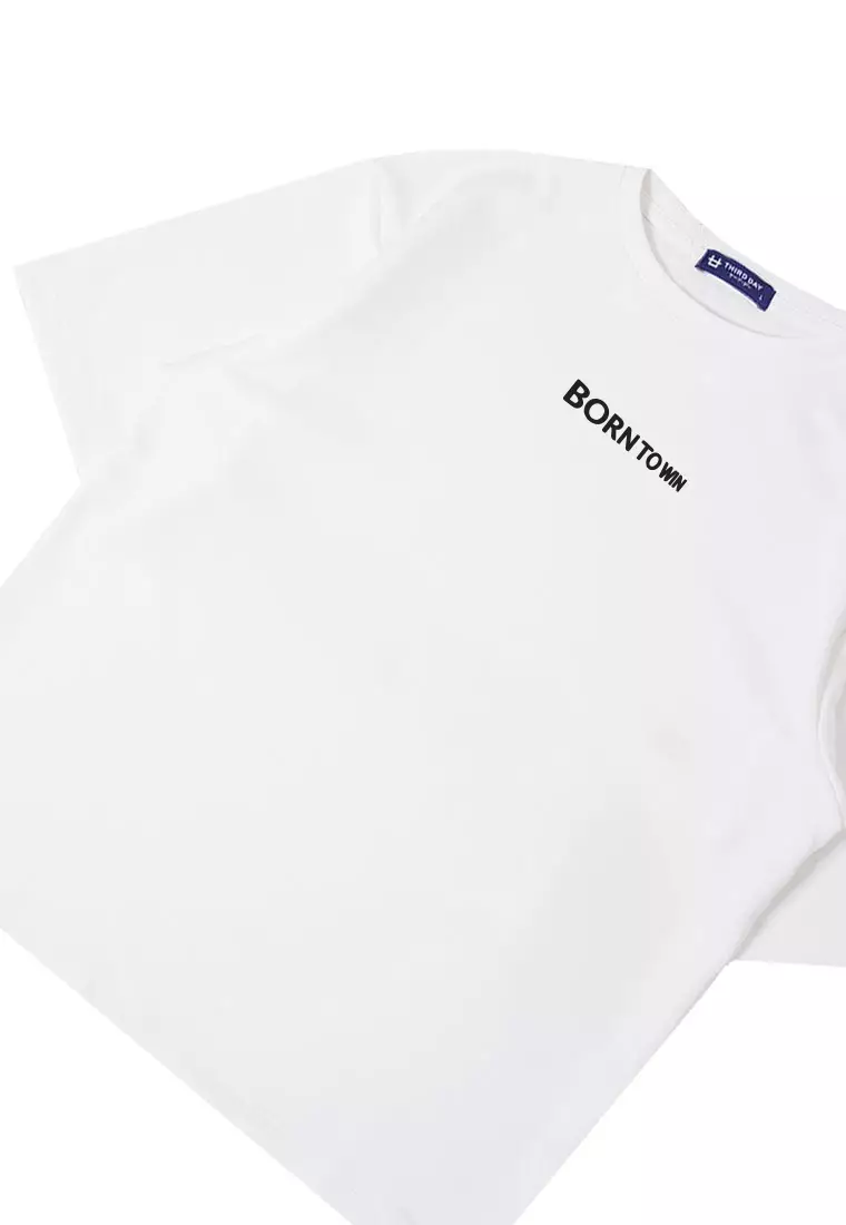 MTV12 oversize kaos unisex scubalux "born to win" putih