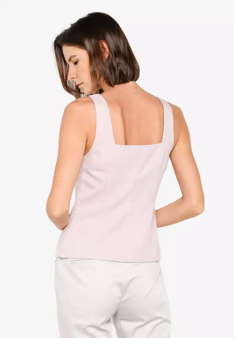 Square Neck Fitted Blouse