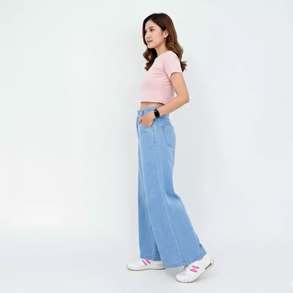 Celana Jeans Wanita - Thami Wide Leg Pants