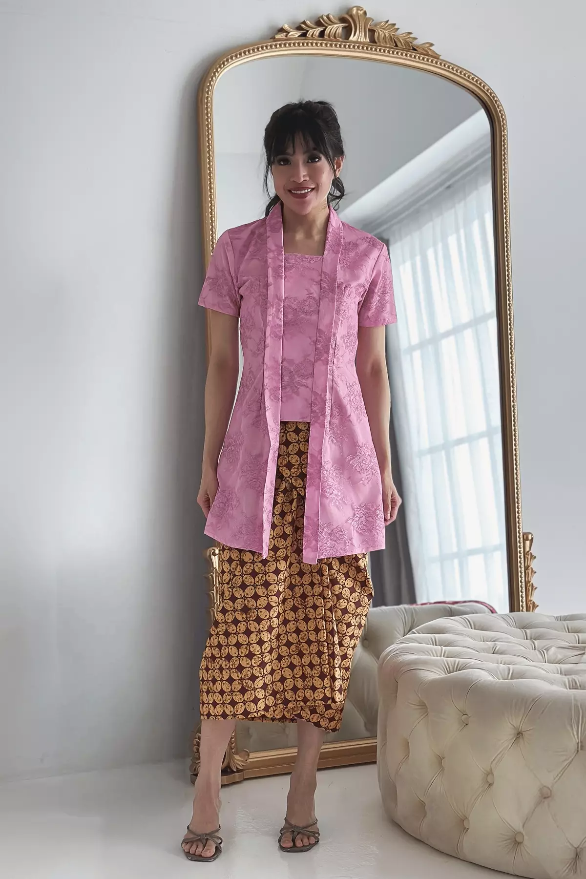 Chandani Dusty Pink Kebaya Panjang