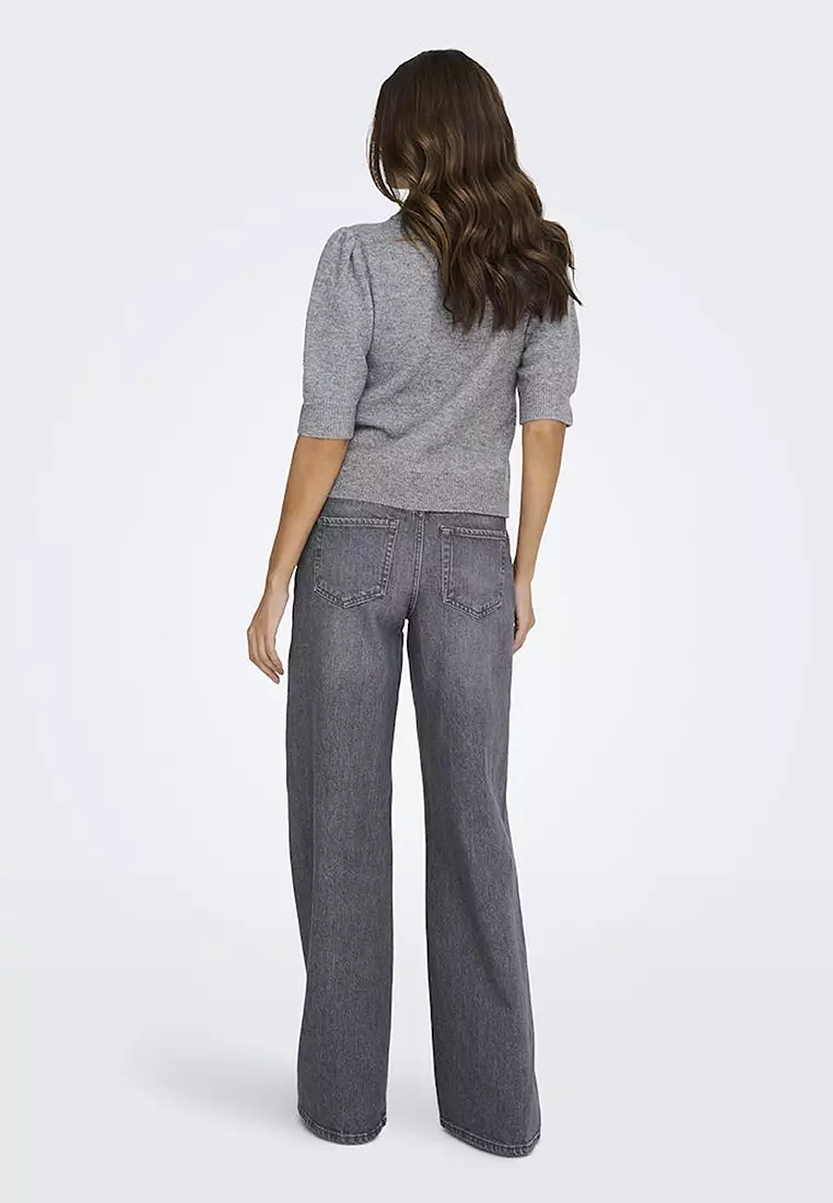 Half Sleeves Pullover Knit Sweater