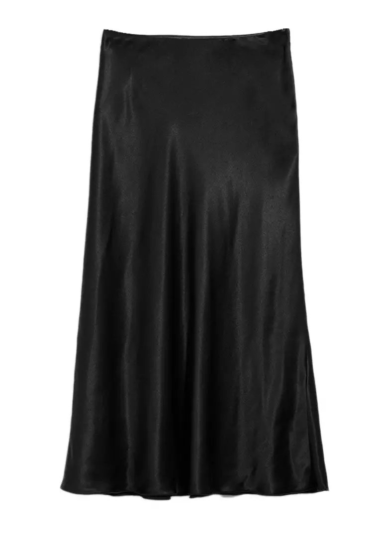 Satin Midi Skirt
