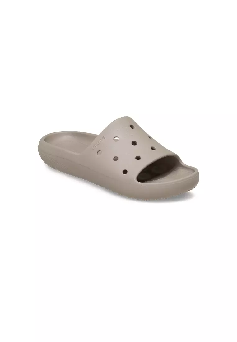 Discount on Crocs  shoes - SKU: Classic Slide V2 in Taupe