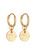 ELLI GERMANY gold Earrings Creoles Plate Pendant Hammered Removable Gold Plated 9F186AC064BADEGS_4