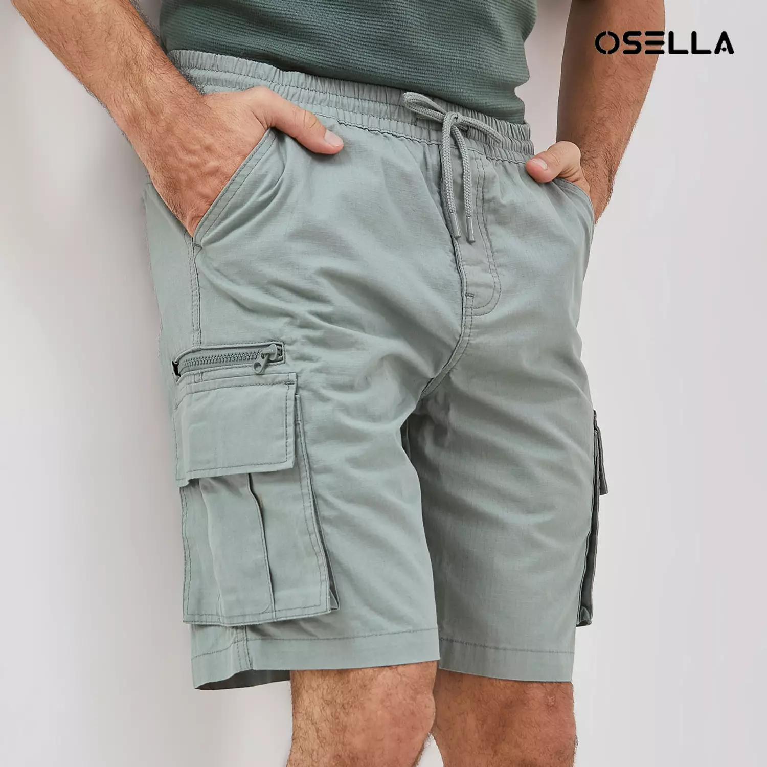[NEW] Osella Randy Cargo Short Pants With Fancy Fabric 20814005 | Celana Pendek Pria