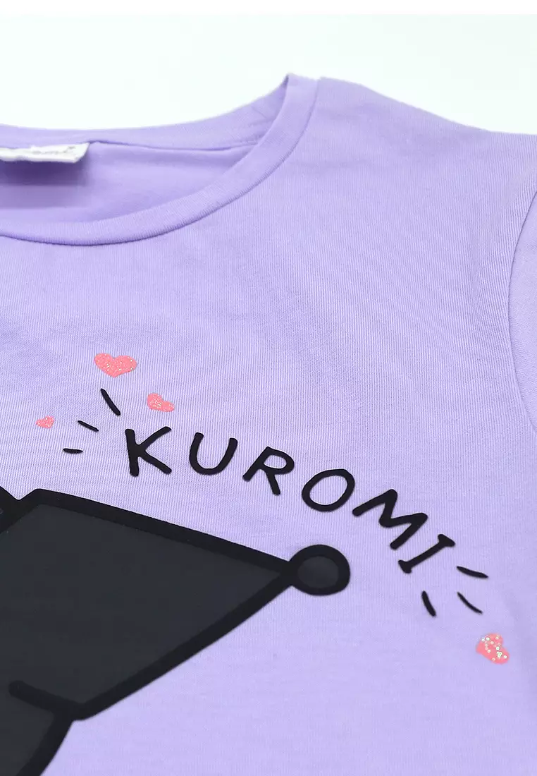 Girls Licensed Graphic Oversize T-Shirt "Kuromi Wink"