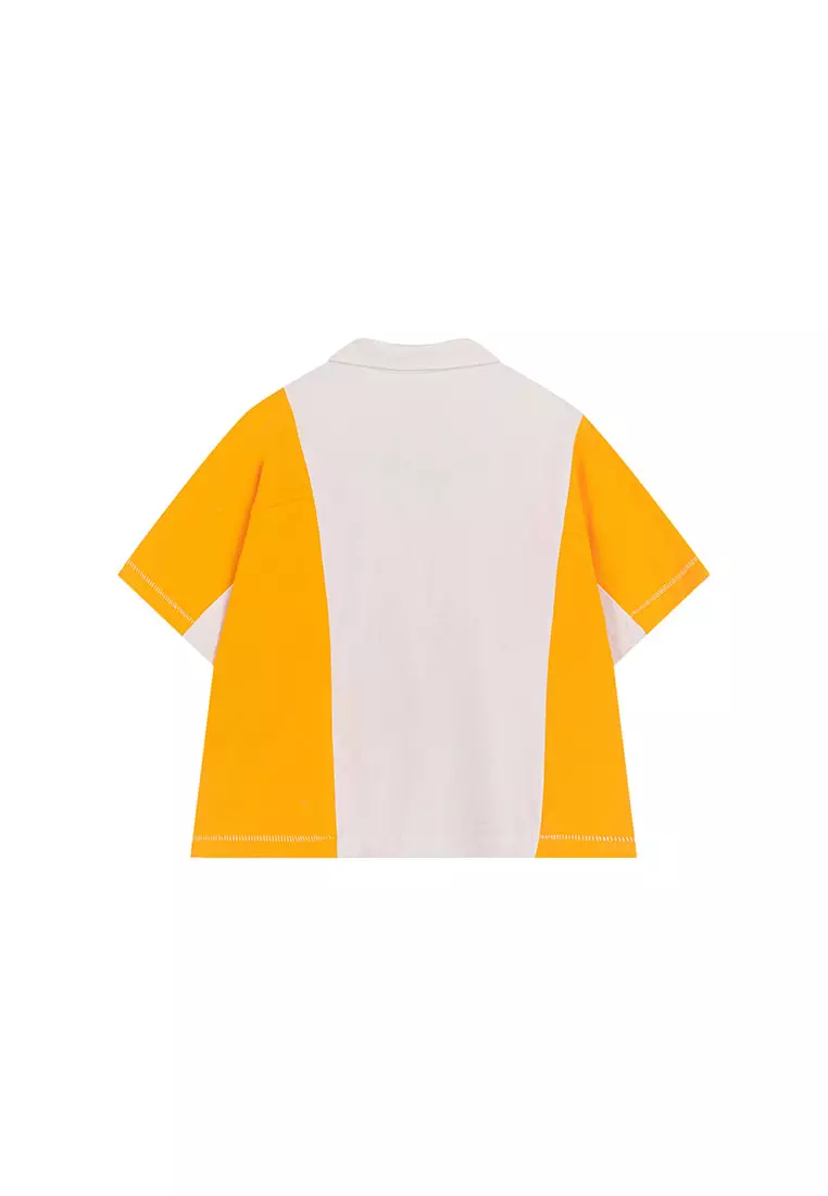 Polo T-Shirt With Stripes And Letter Design