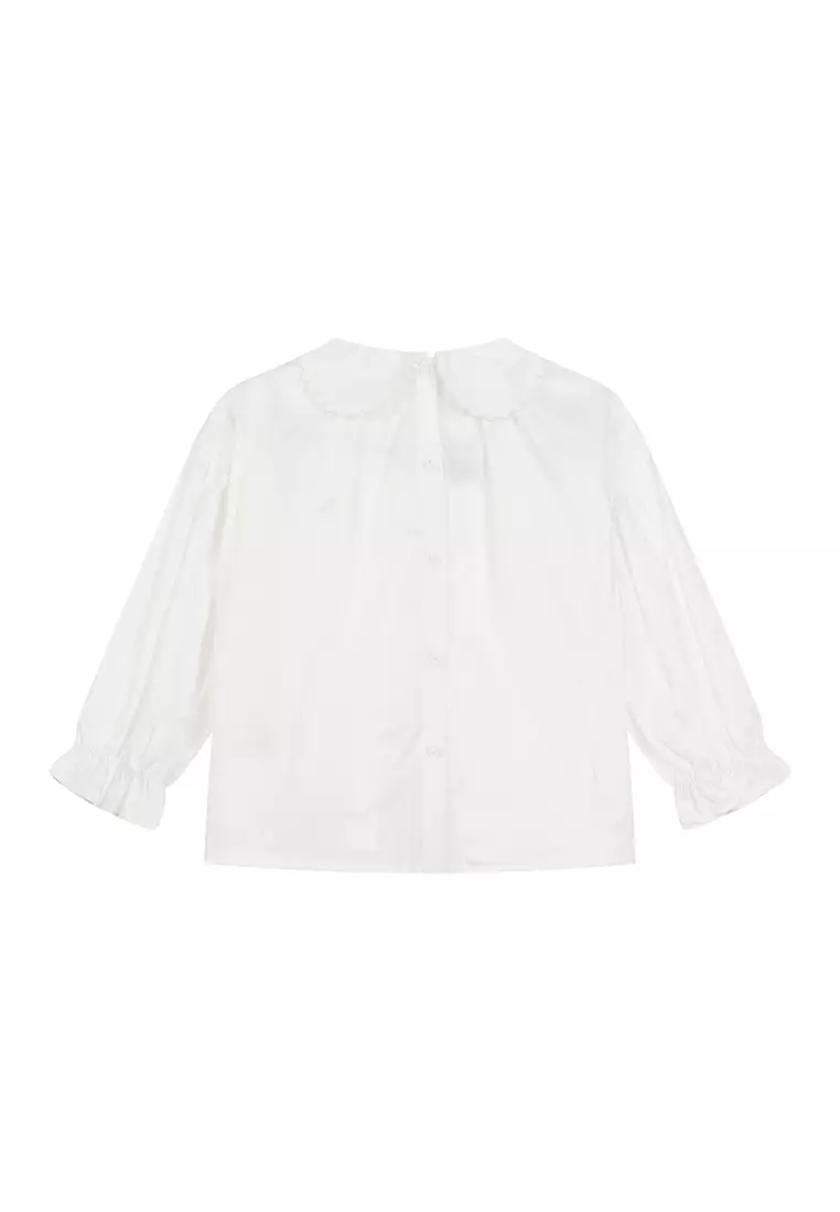 Puff Long Sleeve Peter Pan Collar Blouse