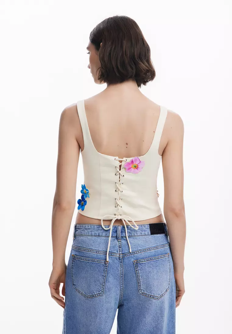 Tyler McGillivary floral corset blouse