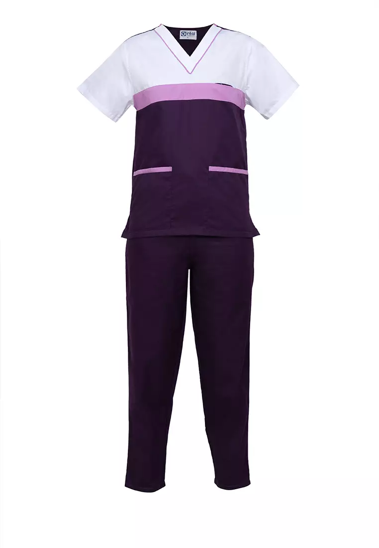 Buy INTAL GARMENTS Scrub Suits VNeck and Chest Line Piping Combination 2024 Online ZALORA